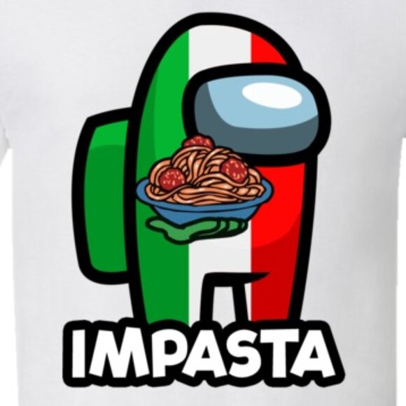 Impasta Among Us Imposter Italian Parody Funny Gamer Meme Graphic Humor T-Shi 05 - Picture 2 of 5